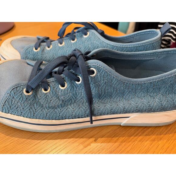 KEEN Sneakers Womens Size 11 Elsa II Textured Canvas Retro Blue Lace Up Shoes - Picture 3 of 7